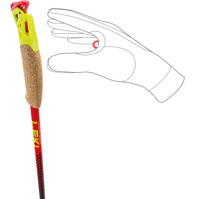 Leki - Vertical K Bright Red - Neon yellow Leki - Vertical K Bright Red - Neon yellow