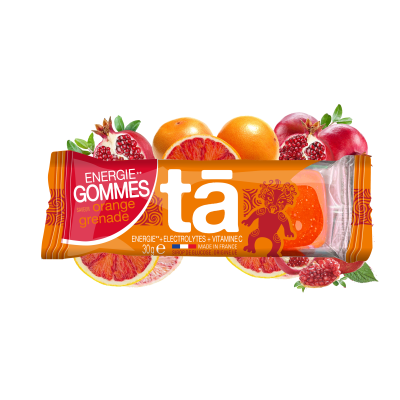 gomme Tâ energy  Orange Sanguine grenade
