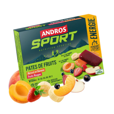 Andros - Pâtes De Fruits Abricot Banane Fruits Rouge x6 Andros - Pâtes De Fruits Abricot Banane Fruits Rouge x6