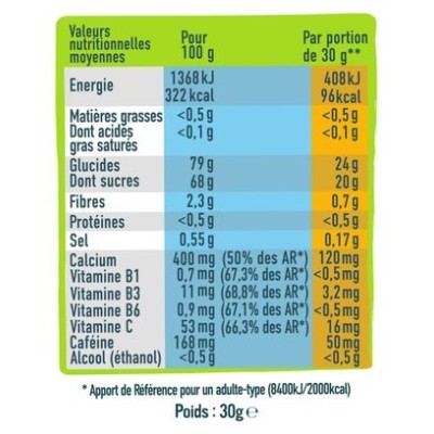 Andros - Gummies boost Mangue Banane-Café vert 