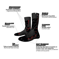 Monnet - Chaussettes Trek Expert Rouge/Noir Monnet - Chaussettes Trek Expert Rouge/Noir
