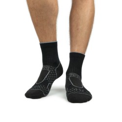 La Chaussette de France - Trekker Mid Noir/Gris