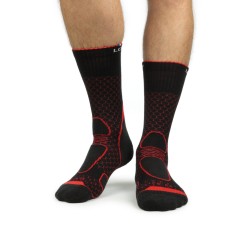 La Chaussette de France - Trekker High Noir/Rouge