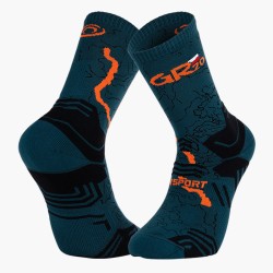 BV Sport - Chaussettes Trek GR Haute Polyamide GR20 Vert/Orange